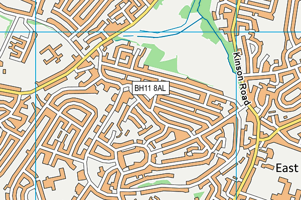 BH11 8AL map - OS VectorMap District (Ordnance Survey)