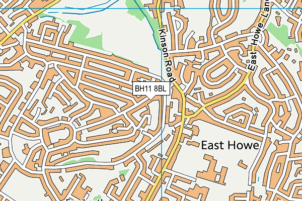 BH11 8BL map - OS VectorMap District (Ordnance Survey)