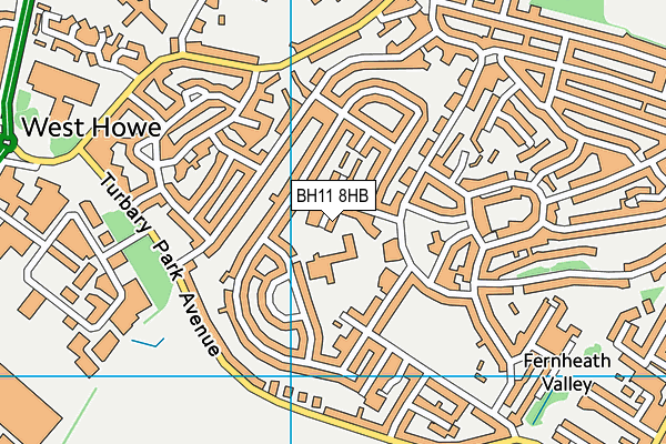 Heathlands Primary Academy map (BH11 8HB) - OS VectorMap District (Ordnance Survey)