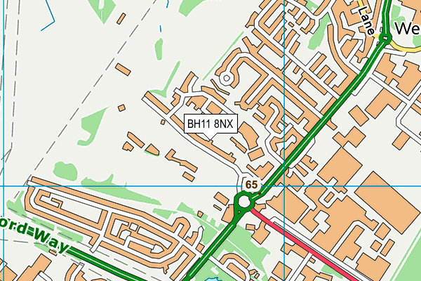 Knighton Heath Golf Club map (BH11 8NX) - OS VectorMap District (Ordnance Survey)