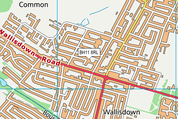 BH11 8RL map - OS VectorMap District (Ordnance Survey)