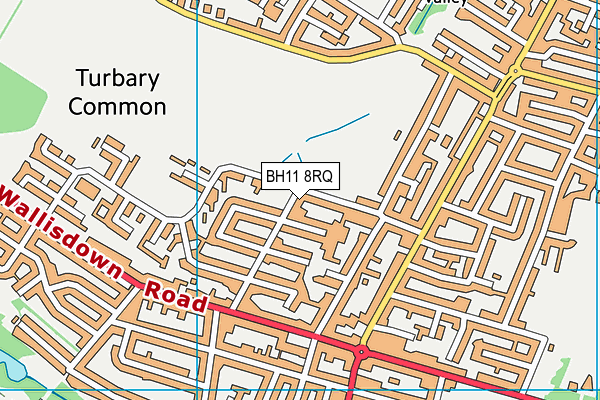BH11 8RQ map - OS VectorMap District (Ordnance Survey)