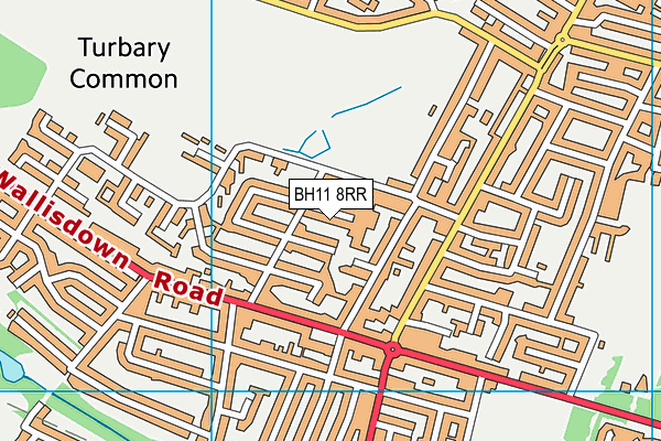 BH11 8RR map - OS VectorMap District (Ordnance Survey)