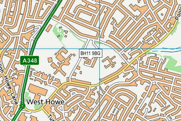 Howe Croft Community Centre map (BH11 9BG) - OS VectorMap District (Ordnance Survey)