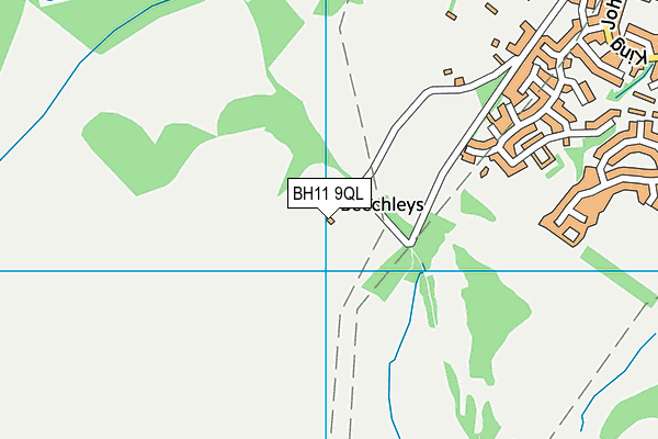 BH11 9QL map - OS VectorMap District (Ordnance Survey)