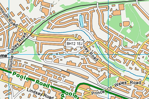 BH12 1EJ map - OS VectorMap District (Ordnance Survey)