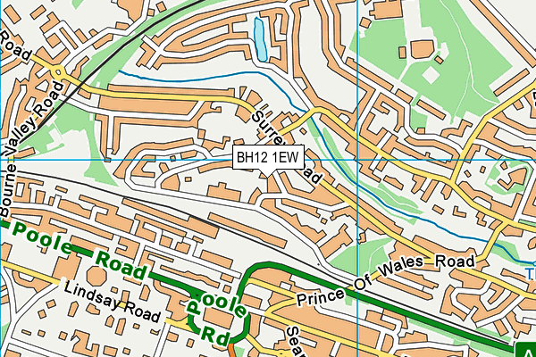 BH12 1EW map - OS VectorMap District (Ordnance Survey)