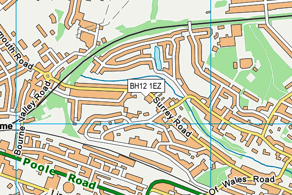 BH12 1EZ map - OS VectorMap District (Ordnance Survey)