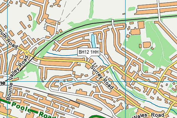 BH12 1HH map - OS VectorMap District (Ordnance Survey)