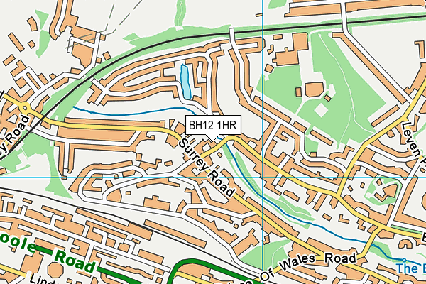 BH12 1HR map - OS VectorMap District (Ordnance Survey)