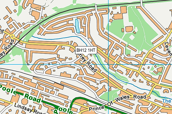 BH12 1HT map - OS VectorMap District (Ordnance Survey)