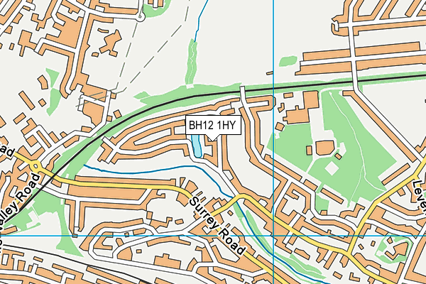 BH12 1HY map - OS VectorMap District (Ordnance Survey)