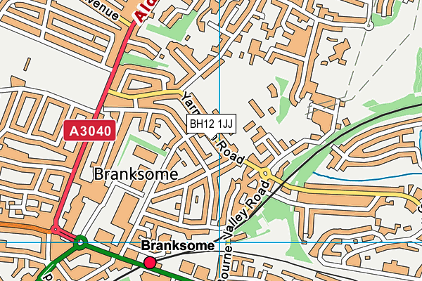 BH12 1JJ map - OS VectorMap District (Ordnance Survey)