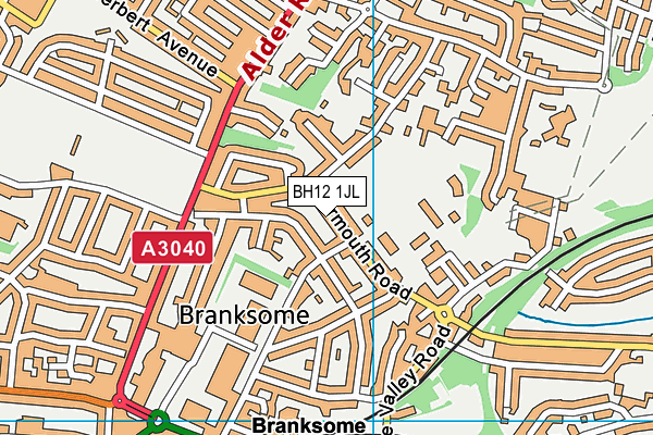 BH12 1JL map - OS VectorMap District (Ordnance Survey)