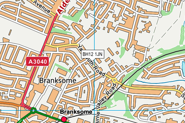 BH12 1JN map - OS VectorMap District (Ordnance Survey)