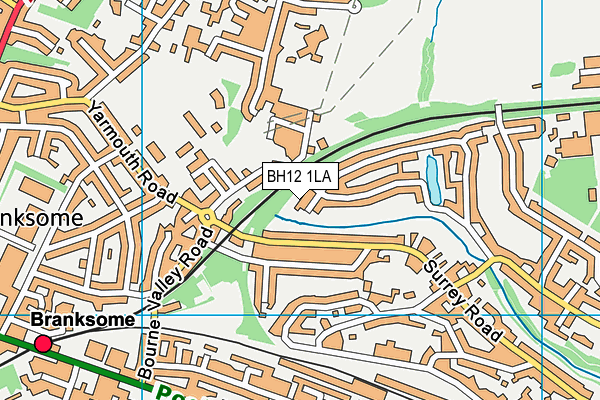 BH12 1LA map - OS VectorMap District (Ordnance Survey)