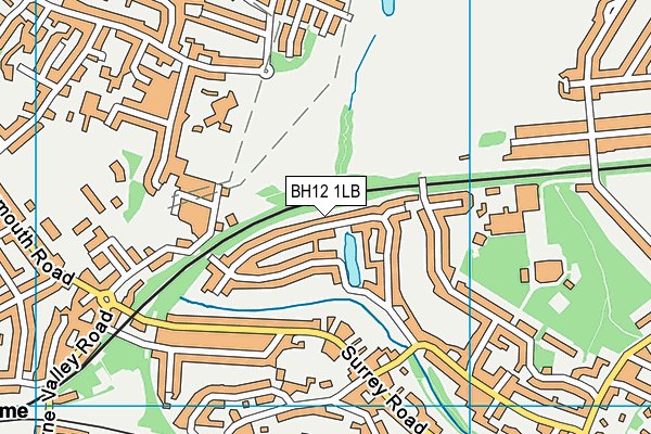 BH12 1LB map - OS VectorMap District (Ordnance Survey)