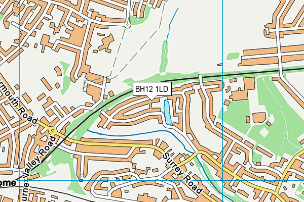 BH12 1LD map - OS VectorMap District (Ordnance Survey)