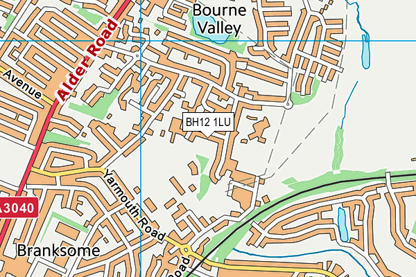 BH12 1LU map - OS VectorMap District (Ordnance Survey)