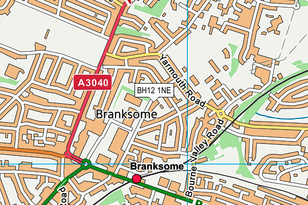BH12 1NE map - OS VectorMap District (Ordnance Survey)