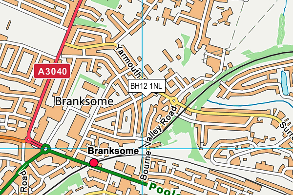 BH12 1NL map - OS VectorMap District (Ordnance Survey)