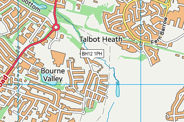 BH12 1PH map - OS VectorMap District (Ordnance Survey)