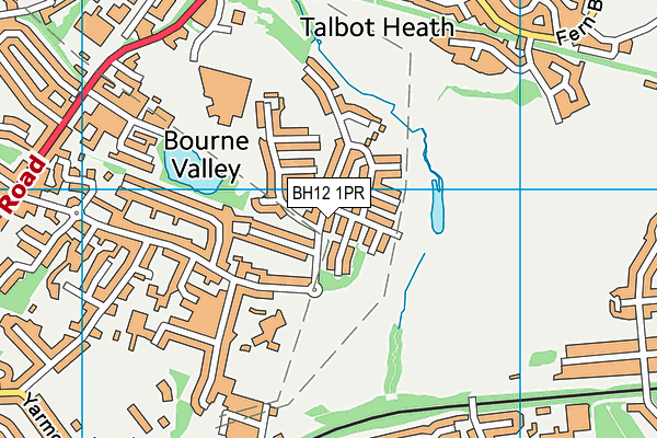 BH12 1PR map - OS VectorMap District (Ordnance Survey)