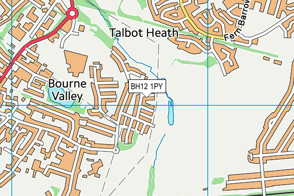 BH12 1PY map - OS VectorMap District (Ordnance Survey)