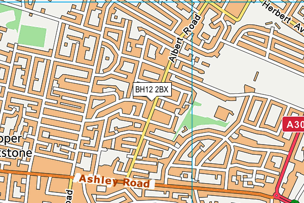 BH12 2BX map - OS VectorMap District (Ordnance Survey)