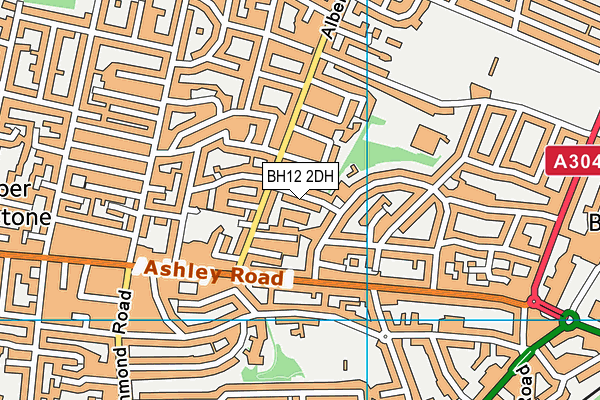 BH12 2DH map - OS VectorMap District (Ordnance Survey)