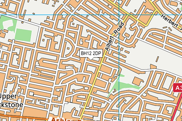 BH12 2DP map - OS VectorMap District (Ordnance Survey)