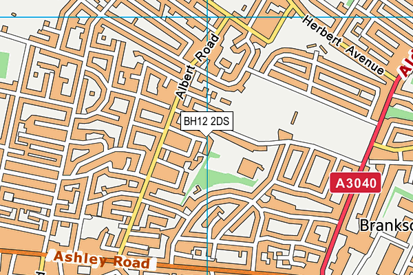 BH12 2DS map - OS VectorMap District (Ordnance Survey)