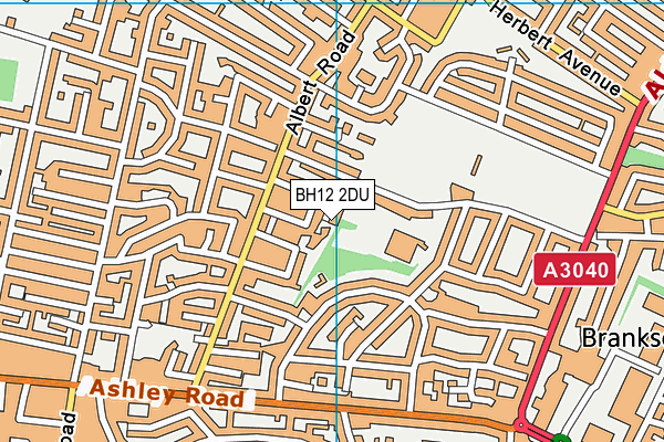 BH12 2DU map - OS VectorMap District (Ordnance Survey)