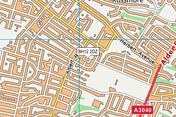 BH12 2DZ map - OS VectorMap District (Ordnance Survey)