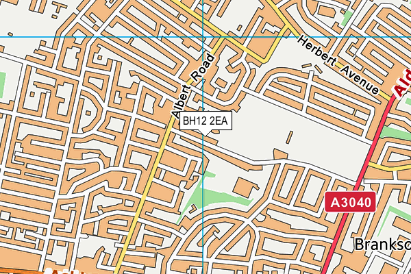 BH12 2EA map - OS VectorMap District (Ordnance Survey)