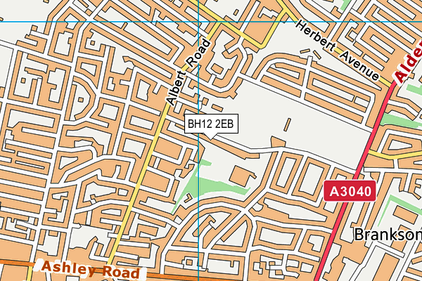 BH12 2EB map - OS VectorMap District (Ordnance Survey)