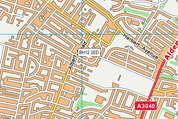 BH12 2ED map - OS VectorMap District (Ordnance Survey)