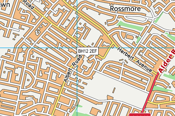 BH12 2EF map - OS VectorMap District (Ordnance Survey)