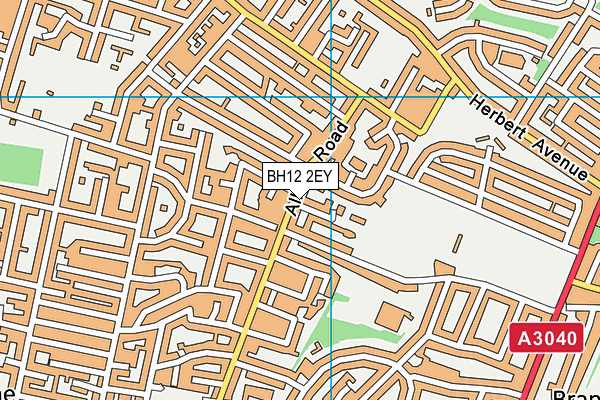 BH12 2EY map - OS VectorMap District (Ordnance Survey)