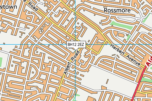 BH12 2EZ map - OS VectorMap District (Ordnance Survey)