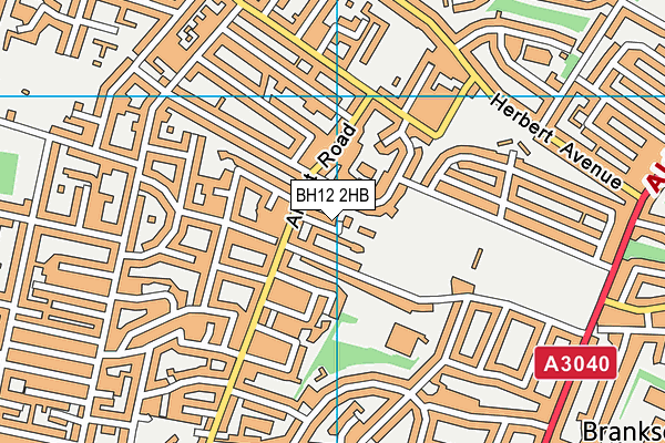 BH12 2HB map - OS VectorMap District (Ordnance Survey)