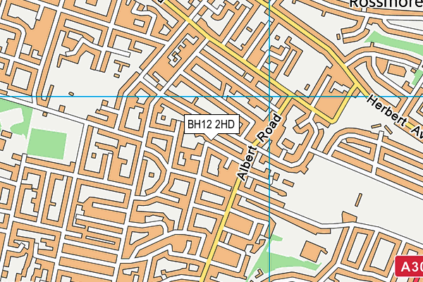 BH12 2HD map - OS VectorMap District (Ordnance Survey)