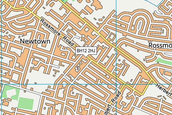 BH12 2HJ map - OS VectorMap District (Ordnance Survey)