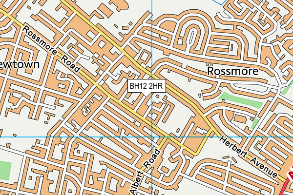 BH12 2HR map - OS VectorMap District (Ordnance Survey)