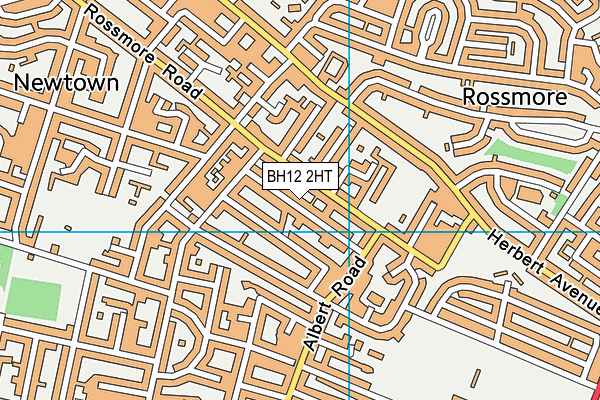 BH12 2HT map - OS VectorMap District (Ordnance Survey)