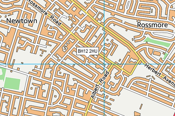 BH12 2HU map - OS VectorMap District (Ordnance Survey)
