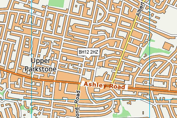 BH12 2HZ map - OS VectorMap District (Ordnance Survey)
