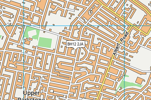 BH12 2JA map - OS VectorMap District (Ordnance Survey)