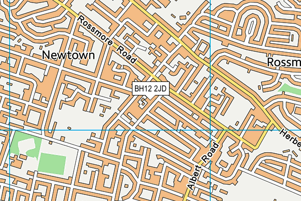 BH12 2JD map - OS VectorMap District (Ordnance Survey)