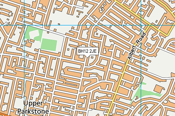 BH12 2JE map - OS VectorMap District (Ordnance Survey)